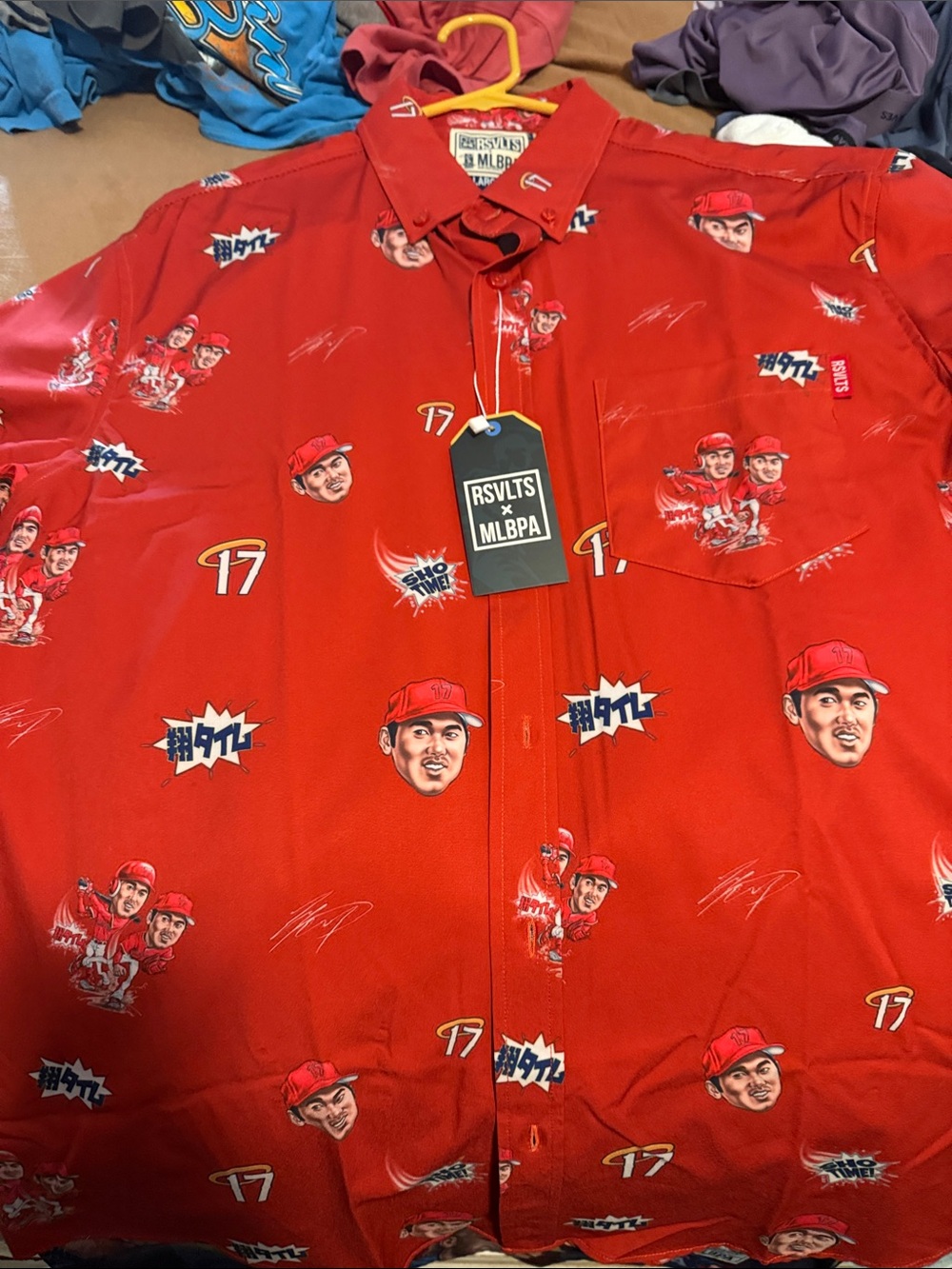 Shoahi Otani Size Large LA Dodgers Men’s Button-Up Shirt